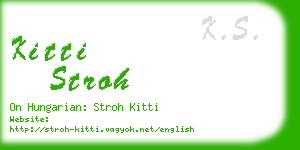 kitti stroh business card